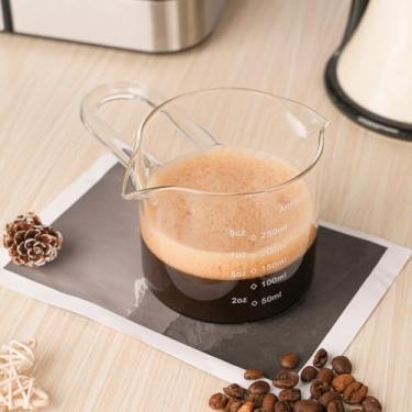 Imagem de Pacote com 2 xícaras de café expresso, copo de dose de 90 ml, jarra tripla expresso, pequena xícara de café com alça de vidro