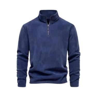 Imagem de Jaqueta De Fleece Quente E Espessa Para Homens AIOPESON Com Zíper E Pu