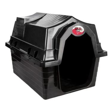 Imagem de Casa Casinha Pet Cachorro Cães Médio Porte Nº4 Preta - Jel Plast