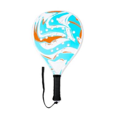 Imagem de Conjunto de 2 raquetes de padel – superfície ABS e núcleo de espuma EVA, raquete de tênis de praia com 2 bolas e bolsa de transporte – ao ar livre, areia, quintal, diversão na piscina para adultos