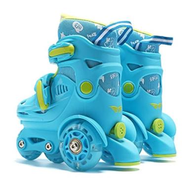 Imagem de Skate infantil | Patins de rodas retas tamanho ajustável - Respirável de alta elasticidade, patins divertidos para iniciantes, meninos e meninas