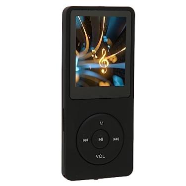 Imagem de Solinder Leitor de MP3 Com Rádio FM, Memória Integrada de 8 GB, Suporta Cartão de 64 GB, Tempo de Reprodução de até 30 Horas, Botões Clássicos para Fácil Navegação, Tamanho de Palma e Leve, (Preta)