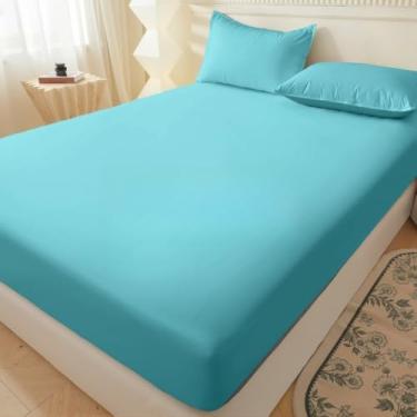 Imagem de Jogo de lençol com de 02 03 Preço Não Desbota Conjunto de Capa de Colchão Solteiro Casal Queen King(TIFFANY,CASAL)