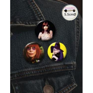 Imagem de Botton GEDUMIX Rita Lee Rock 1.0 - 3 Peças, 5.5cmØ Alfinete