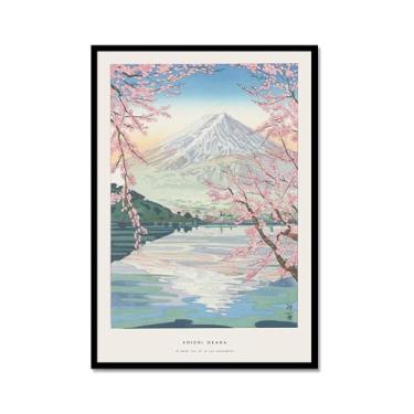 Imagem de Pôster Hasui Kawase Ohara Koson Impressões Katsushika Hokusai Pintura em Tela Onda Japonesa Arte de Parede Hiroshige Imagens para Decoração de Casa (SKU4,8 x 30,5 cm = (20 x 30 cm), Moldura de metal