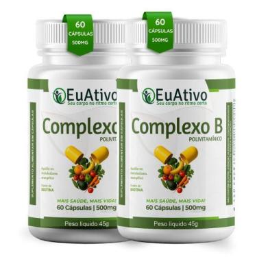 Imagem de Vitaminas do Complexo B, Biotina 500mg 60 Cápsulas EuAtivo - EUATIVO S