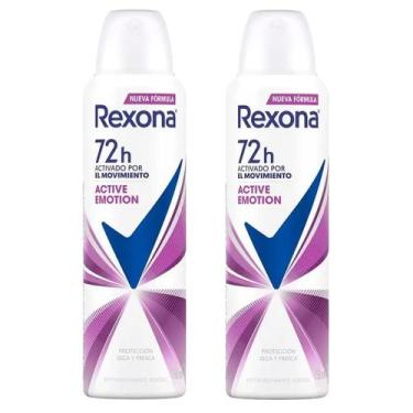 Imagem de Kit Desodorante Aerosol Rexona Active Emotion 150ml - 2 unidades