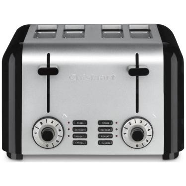 Imagem de Torradeira Elétrica, Inoxidável, 4 Fatias, Inox Escovado, 110v, CUISINART CPT 340, Preto