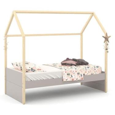 Imagem de Cama Montessoriana Kids Liv Cinza Natural - Matic - MATIC MÓVEIS