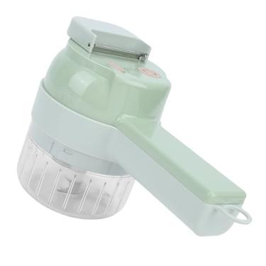 Imagem de ZJchao Conjunto de Cortador Elétrico de Vegetais, Mini Processador de Alimentos Sem Fio Com Cortador Duplo Intercambiável para Alho, Pimentão, Cebola, Aipo, Gengibre, Com Escova