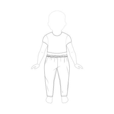 Imagem de Molde calça com elástico unissex infantil tamanho de 1 ano até 8 anos 