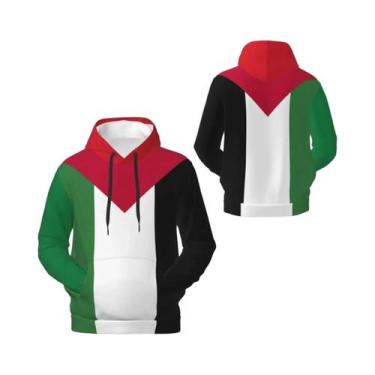 Imagem de Moletom 3D Com Estampa Da Bandeira Da Palestina Para Homens E Mulheres