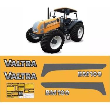 Imagem de Kit Adesivos Faixa Compatível Trator Valtra Bm100+ Etiquetas - ORAJET