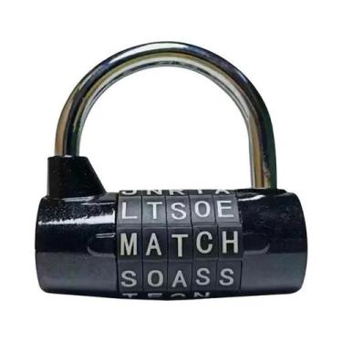 Imagem de Cadeado De Segurança Com Senha De 5 Dígitos Em Formato U Para Armário 