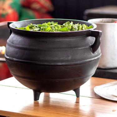 Imagem de Caldeirão Tripé de Ferro Fundido Panela Mineira 50x43cm 60L