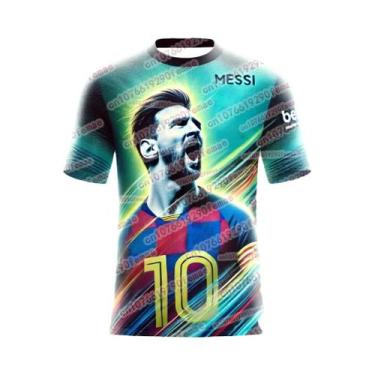Imagem de Camiseta Masculina Respirável De Secagem Rápida Com Estampa 3D Messi P