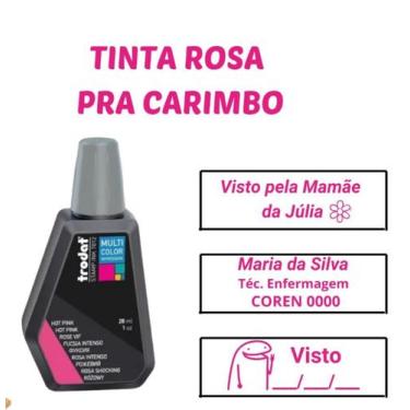 Imagem de Tinta Para Carimbo Rosa Intenso Trodat 28ml - Original e Alta Qualidad