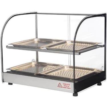 Imagem de Estufa Quente Dupla 4 Bandejas AMLD Clio Cinza Titã 57cm, 110V