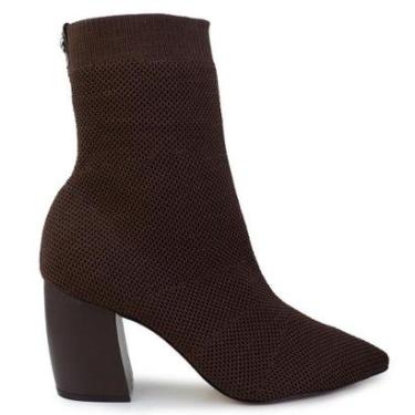 Imagem de Bota Feminina Carrano CB Knit Dark Brown Marrom - 1472-Feminino