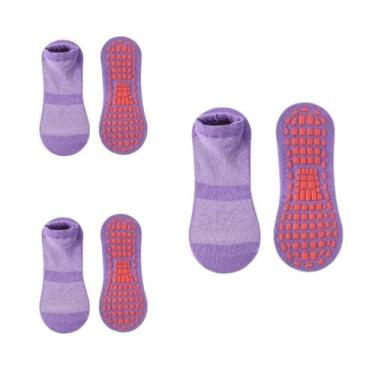 Imagem de 3 Pares de Meias Antiderrapante Infantil 3 Tamanhos TAMANHO:30-35COR:R