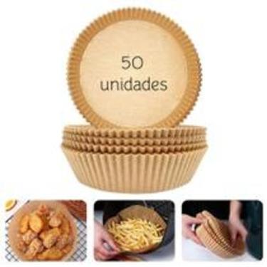 Imagem de Papel Forro Descartável 50 Unidades Para Não Sujar Air Fryer 16Cm - To
