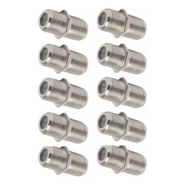 Imagem de Emenda F Femea Femea Coaxial Rg59 Rg6 10 Peças - MXT