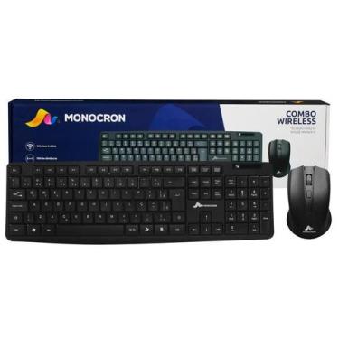 Imagem de Teclado e mouse wireless 2,4g mn5239/mn4w310 monocron 