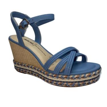 Imagem de Sandália Dakota Anabela Tiras Espadrille Ref:Y6381 Feminina, 39, Hawai
