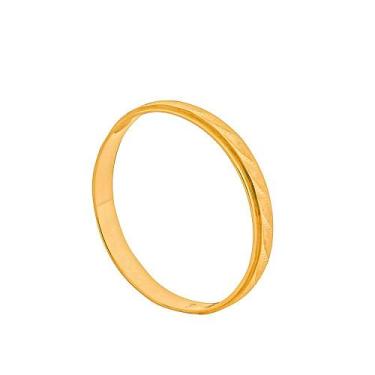 Imagem de Aliança de Casamento Ouro 10k Trabalhada 2 mm - OSI, Ouro amarelo 10k
