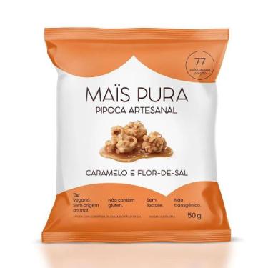 Imagem de Pipoca Artesanal Caramelo e Flor de Sal Mais Pura 50g