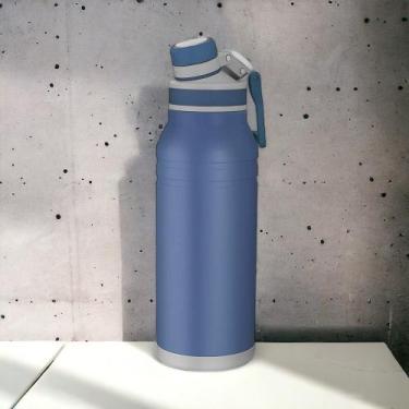 Imagem de Garrafa com Alça e Bico 1,2L em Aço Inox Azul - Desembrulha