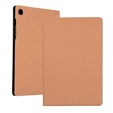 Imagem de LIYONG Capa de tablet para Galaxy S6 Lite P610 Universal Tensão Craft Cloth Capa protetora TPU com suporte de bolsas (Cor: Dourada)
