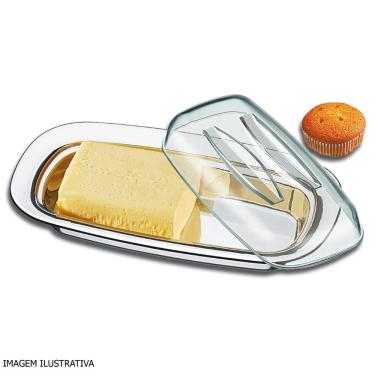 Imagem de Manteigueira Lyon em Aço Inox com Tampa de Acrílico Brinox