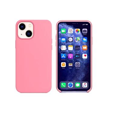 Imagem de Capinha Slim Case Colorida Compatível Com IPhone 13 Vermelha,Preta, Laranja, Amarela, Azul, Rosa, Pink, Branca, Lilás, Marrom, Verde, Roxo Com 3 Camadas De Proteção PREMIUM (Rosa Claro)