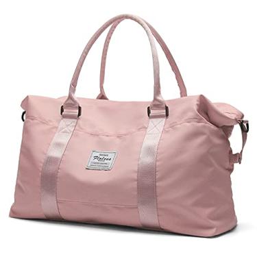 Imagem de Bolsa esportiva de viagem, bolsa esportiva para academia, bolsa de ombro para mulheres, A - rosa, L, Bolsa de viagem