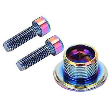 Imagem de Vbestlife Parafuso de braço de manivela para bicicleta M18, parafuso de capa de manivela de liga de alumínio processamento CNC com parafusos para bicicletas de bicicleta e peças de reposição