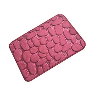 Imagem de SHENGANG Tapete de banho para casa de banho tapete de banho de algodão corredor de lã coral absorção de água carpete piso de cozinha, 7,50x80 cm