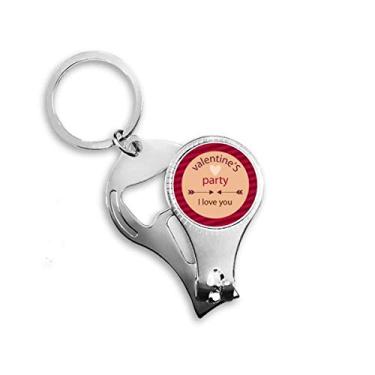 Imagem de Chaveiro Abridor de Garrafas para Abridor de Garrafas I Love You Arrows Heart Nail Nipper