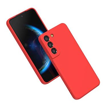 Imagem de Capa para Samsung Galaxy S22 Ultra S22Plus Soft Liquid Silicone Back Full Cover Protective Ultra Thin Shockproof Phone Shell,red,For S8 Plus