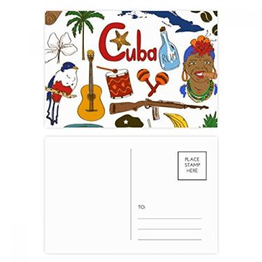 Imagem de Cuba Landscap Animais Bandeira Nacional Conjunto de Cartões Postais de Aniversário Cartão de Felicitação