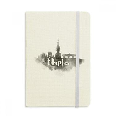 Imagem de Caderno de pintura de cidade Nápoles Itália, capa dura de tecido, diário clássico A5