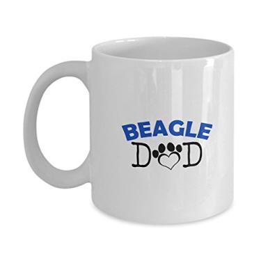 Imagem de Caneca divertida para casal Beagle Dad - Beagle Mom - Beagle Lover Gifts - Ideia única de presente de cerâmica (papai)