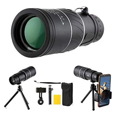 Imagem de Telescópio monocular 16x52 Telescópio monocular de alta definição com suporte para smartphone - 2021 O mais novo monocular à prova d'água -BAK4 Prisma para observação de pássaros, acampamento e viagem