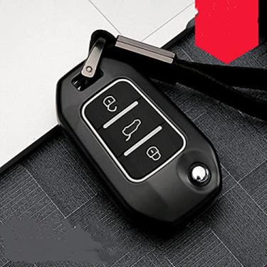 Imagem de SELIYA Capa de chave de carro de carbono, adequada para Citroen C4L CACTUS C5 C3 C6 C8 Picasso Xsara, adequada para Peugeot 3008 308 RCZ 508 307 2008 3 chaves de 3 botões, 4