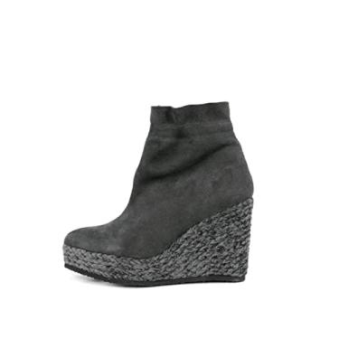 Imagem de Cecelia New York Botas de juta trançadas Megan Wedge plataforma cinza, Cinza, 9