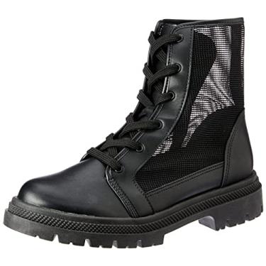 Imagem de Bota Beira Rio Estilo Fashion Tela Veneza Salto Baixo,Preto, 34