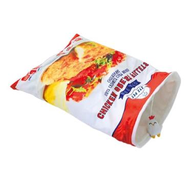 Imagem de Bothyi Gato Crinkle Saco Animais de Estimação Gato Túnel Jogar Túnel Dobrável Interativo com Pendurado Brinquedo Gato Tubos para Gatinho Gatinho, Rissóis de Frango