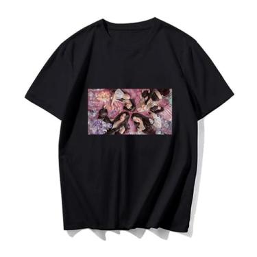 Imagem de Camiseta B-Link Ready for Love Solo Mv K-pop Support Camiseta Born Pink Contton gola redonda camisetas com desenho animado, D Preto, 3G