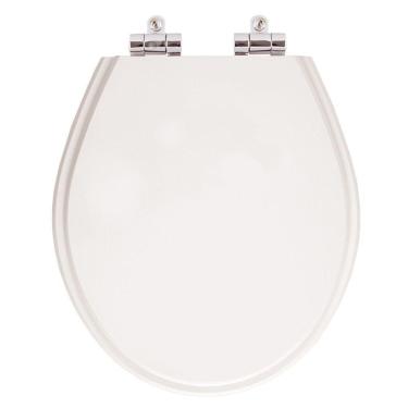 Imagem de Tampa De Vaso Poliester Com Amortecedor Ravena Branco Para Bacia Deca