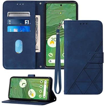 Imagem de Capa carteira compatível com Pixel 7, [suporte] [alça de pulso] [compartimentos para porta-cartões] Proteção interna de TPU para Google Pixel 7, capa flip de couro PU para Google Pixel 7 16.0 cm-5G
